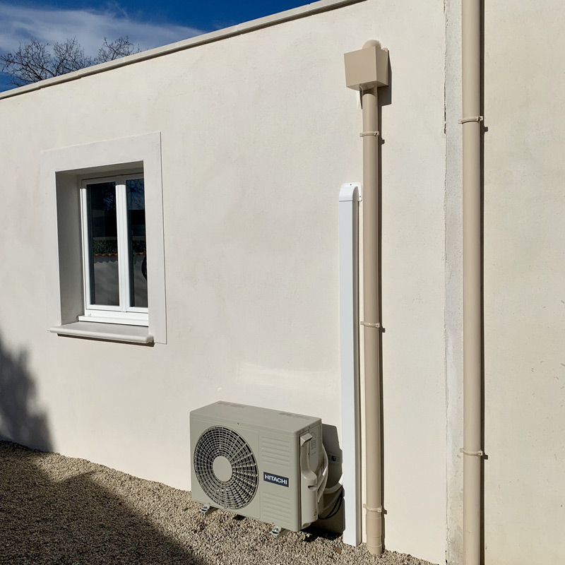 Intégration architecturale d'un générateur thermodynamique pour chauffe-eau thermodynamique HITACHI Yutempo 270 litres à Montélimar